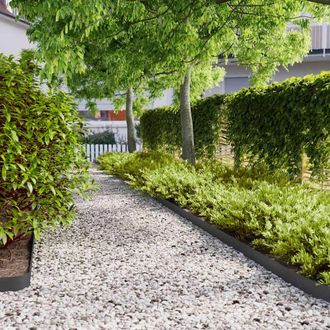 Berkfield Home Lawn Edgings 50 pcs Black 10x103 cm Cold-rolled Steel in Brown