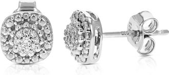 Vir Jewels 1/10 cttw Lab Grown Diamond Composite Earrings in Sterling Silver With Push Backs For Women