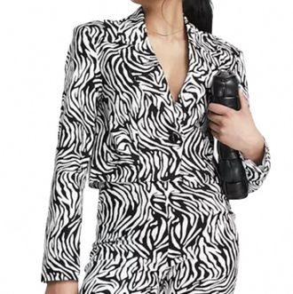 Topshop Womens Cropped Blazer In Black