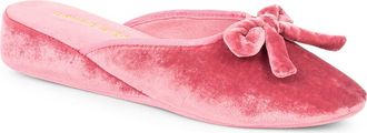 Patricia Green Velvet Bow Wedge Slipper in Rose Pink at Nordstrom, Size 10