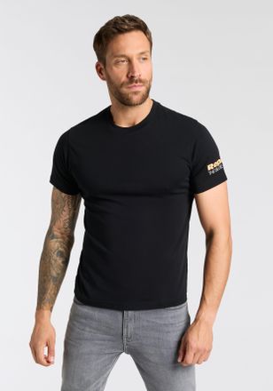 Replay T-Shirt REPLAY, Herren, Gr. XXL, schwarz, Jersey, Obermaterial: 100% Baumwolle, regular fit normal, Rundhals, Shirts T-Shirt, Replaydruck am &Auml;rmelabsc