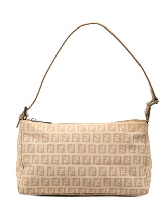Fendi 2000-2010 Zucchino Canvas Pochette shoulder bag - Brown