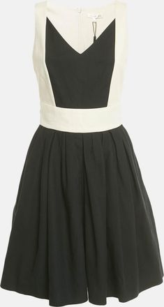 Paule Ka Black/beige Cotton Mini Dress