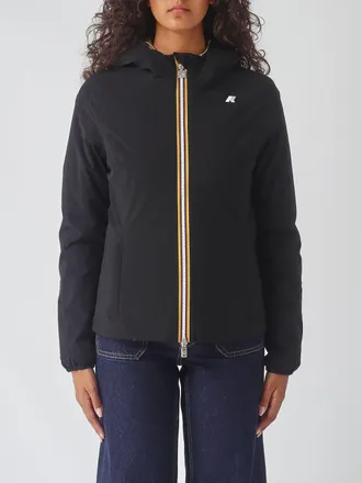 K-Way Giacca a vento corta reversibile Lily con cappuccio e logo a contrasto