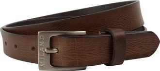 Milano Mens Full Grain Leather Belt 1 in Black or Mid Brown/All Sizes (L - 36 - 40 (91cm - 102cm), MID BROWN)