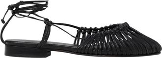 Hereu Zwarte Geknoopte Ballet Flats - Dames - Ballerinas - Zwart - 36 EU - Schoenen