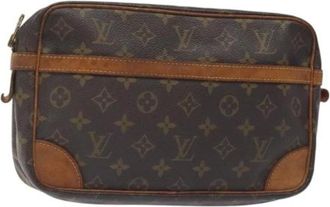 Louis Vuitton Pre-owned Tela clutches - - Pre-owned - Donna - Marrone - ONE SIZE