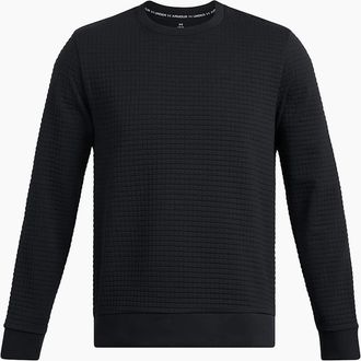 Under Armour Mens Unstoppable Crew Neck Ribbed Collar Long Sleeve Sweater - Black - Size: 44
