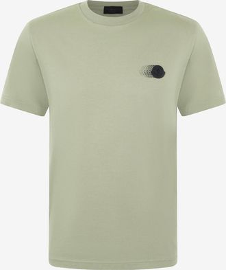 Moncler Bio-Baumwoll-T-Shirt mit Silikonlogo