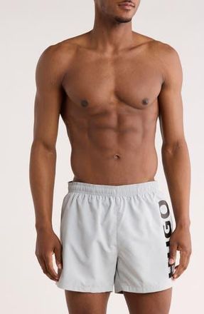 BOSS Abas Swim Trunks in Light/Pastel Grey at Nordstrom Rack, Size Xx-Large