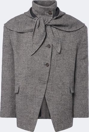 Magda Butrym Herringbone wool and cashmere-blend blazer