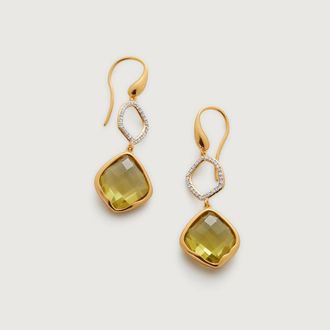 Monica Vinader Gold Riva Diamond Cocktail Earrings Diamond