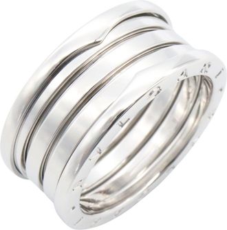 Bulgari Silver White Gold (18K) Band Ring (Pre-Owned)