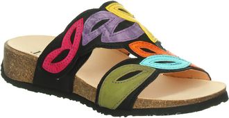 Think Mizzi Floral Sandal in Black/Kombi at Nordstrom, Size 10-10.5Us