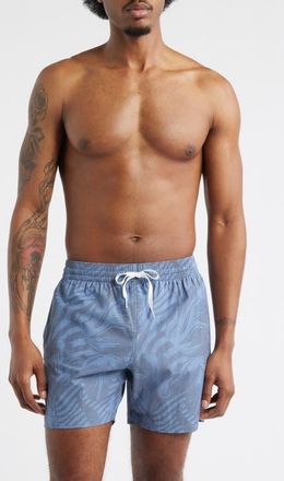 Chubbies Indigo Crazies 5.5-Inch Swim Trunks in Navy at Nordstrom, Size X-Large