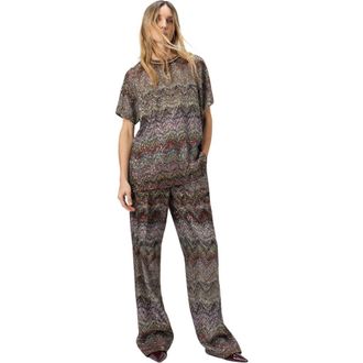 Missoni Short Sleeve T-shirt With Zigzag And Sequins in Multicoloured at Nordstrom, Size Medium