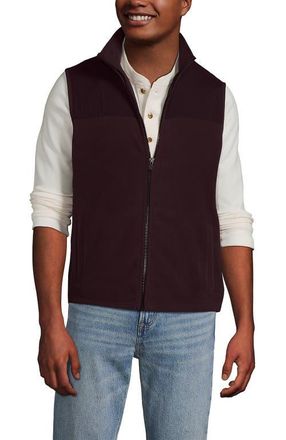 Lands End Anyweather RainDefense Fleece Vest in Lush Burgundy at Nordstrom, Size X-Large