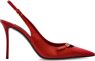 Dolce & Gabbana Schoenen, Dames, Rood, 37 1/2 EU, Leer, Leren schoenen met hak