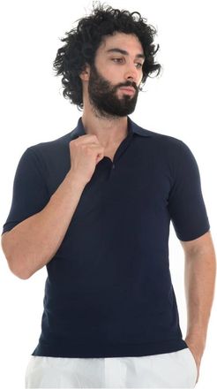 Hindustrie Slim Fit Polo Shirt - Heren - Polos - Blauw - S - Katoen - Tops