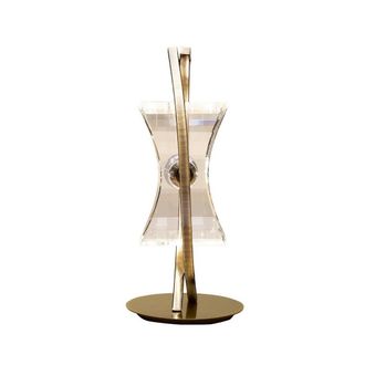 Netlighting Kromo Table Lamp 1 Light G9 Looped Frame Antique Brass in Bronze