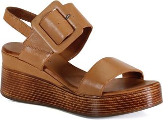 Diba SEEN IT ALL Leather Double Strap, Slingback Wedge in Coconut at Nordstrom, Size 39