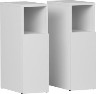 Vicco Mesilla De Noche Enton, Blanco, Lote De 2, Vicco