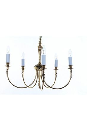 Netlighting Richmond Polished Brass 5 Arm Chandelier