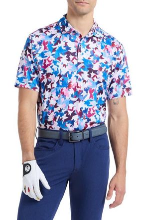 Robert Graham Bartlow Performance Golf Polo in Multi at Nordstrom, Size Xxx-Large