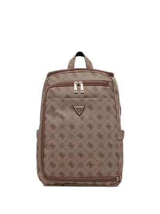 Guess Co Silia 4G monogram zip backpack - Brown