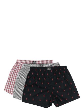 Polo Ralph Lauren logo-patch cotton boxers (pack of three) - Black