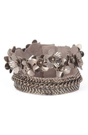 Deepa Gurnani Rika Multistrand Bracelet in Gunmetal at Nordstrom