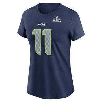 Nike Jaxon Smith-Njigba Seattle Seahawks Super Bowl LX Nike Womens NFL T-Shirt in Blue | NKAF44BF78-YXG