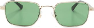 Montblanc rectangle-frame sunglasses - men - Metal/Acetate - 53 - Gold