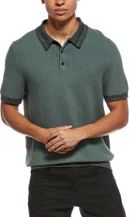 Scotch & Soda Marbled Rib Knit Polo Shirt