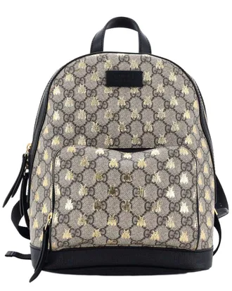 Gucci Zip Pocket Backpack Printed Gg Coated Small (Authentic Pre-Loved)