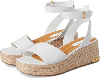 Franco Sarto L-tiffany Espadrille Sandals Womens Wedge Shoes White : 7.5 M, Leather