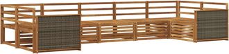 vidaXL Conjunto De Sof&aacute;s De Exterior 7 Uds. Natural Vidaxl