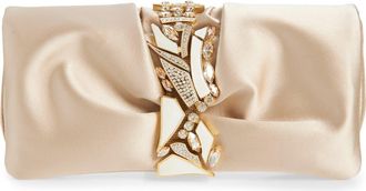 L'Alingi Oasis Satin Pouch in Champagne at Nordstrom