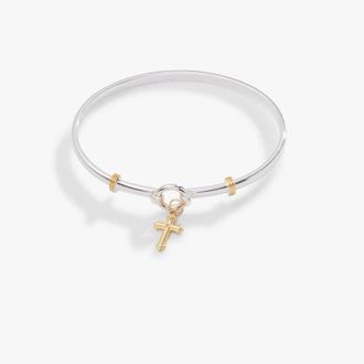 Alex and Ani Cross Clip Bangle in Silver at Nordstrom