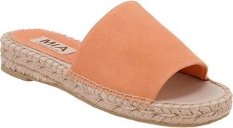 Mia Shoes Womens Noveli Suede Sandal In Coral