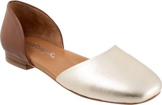 Softwalk Kamari dOrsay Flat in Champagne/Luggage at Nordstrom, Size 10.5