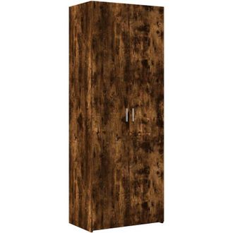 vidaXL Vidaxl - Credenza Rovere Fumo 70x42,5x185 cm in Legno Multistrato