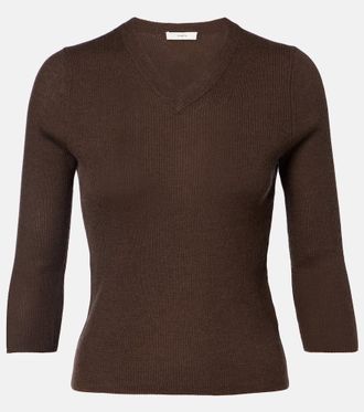 Vince Ribbed-knit cashmere and silk sweater