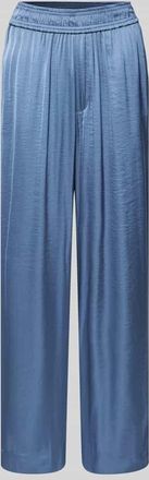 Mbym mbyM Wide Leg Stoffhose mit elastischem Bund Modell Asaka in Rauchblau, Gr&ouml;&szlig;e L