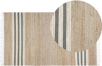 Beliani Rug MIRZA Grey 80 x 150 cm Jute