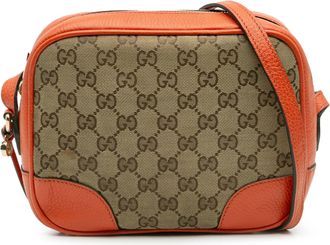 Gucci Pre-owned Womens Canvas Crossbody Bag - Tan Textile - One Size