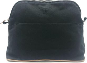 Herm&egrave;s Bolide Black Cotton Pouch (Pre-Owned)
