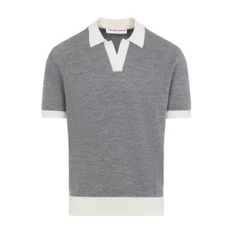 Orlebar Brown Polo Shirts, male, Gray, Size: XL Horton Merino Polo