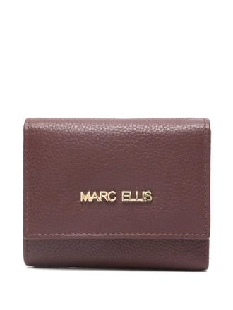 Marc Ellis logo-plaque leather wallet - Brown