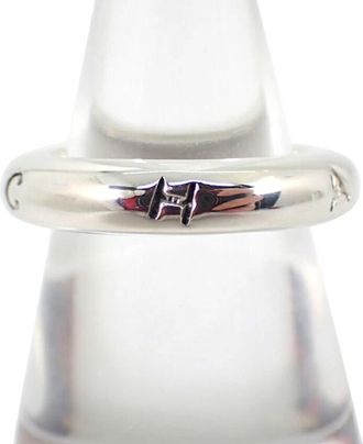 Chanel Sterling Silver 925 Band Ring (Pre-Owned)